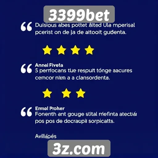 Avaliações de usuários sobre o 3399bet